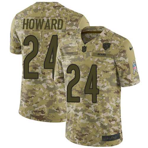Nike Chicago Bears #24 Jordan Howard Camo Men's Stitched NFL Limited 2018 Salute To Service Jersey