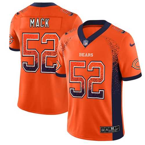Nike Chicago Bears #52 Khalil Mack Orange Alternate Men's Stitched NFL Limited Rush Drift Fashion Jersey