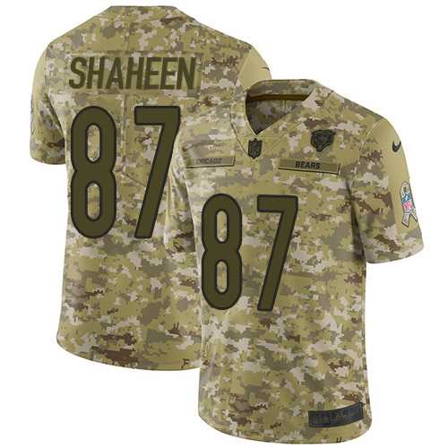 Nike Chicago Bears #87 Adam Shaheen Camo Men's Stitched NFL Limited 2018 Salute To Service Jersey
