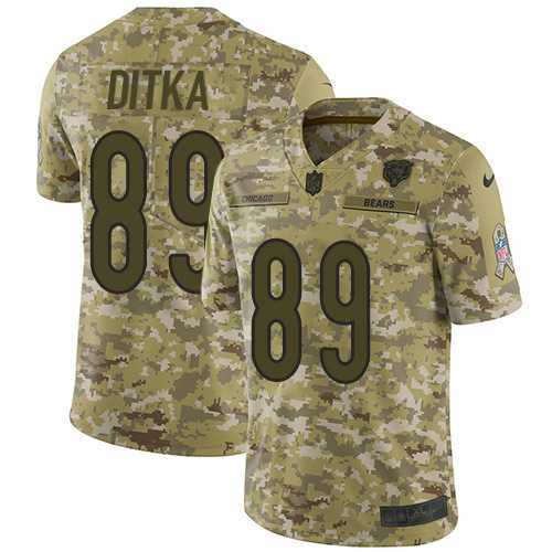 Nike Chicago Bears #89 Mike Ditka Camo Men's Stitched NFL Limited 2018 Salute To Service Jersey