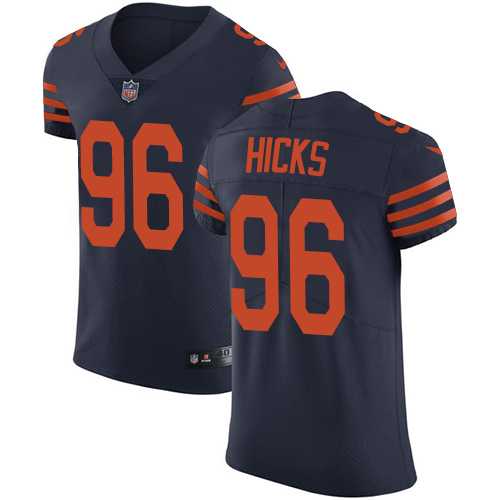 Nike Chicago Bears #96 Akiem Hicks Navy Blue Alternate Men's Stitched NFL Vapor Untouchable Elite Jersey
