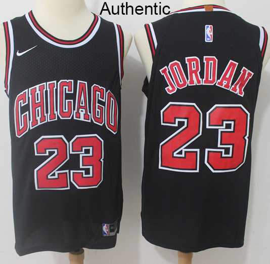 Nike Chicago Bulls #23 Michael Jordan Black NBA Authentic Statement Edition Jersey