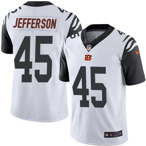 Nike Cincinnati Bengals #45 Malik Jefferson White Men's Stitched NFL Limited Rush Jersey