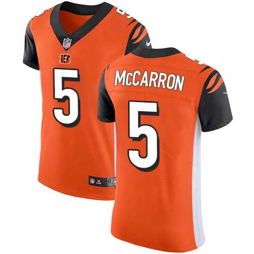 Nike Cincinnati Bengals #5 AJ McCarron Orange Alternate Men's Stitched NFL Vapor Untouchable Elite Jersey