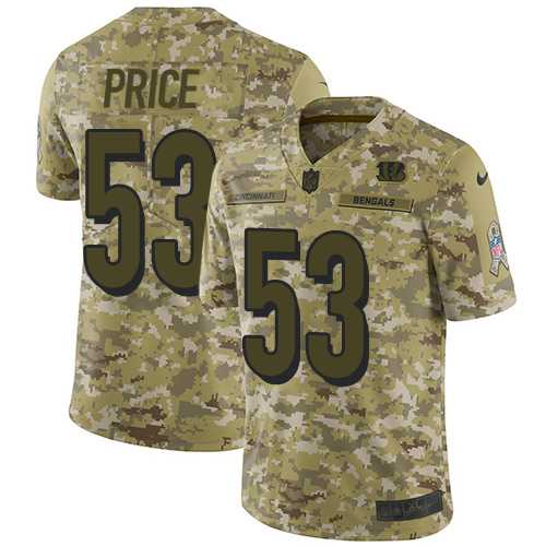Nike Cincinnati Bengals #53 Billy Price Camo Men's Stitched NFL Limited 2018 Salute To Service Jersey