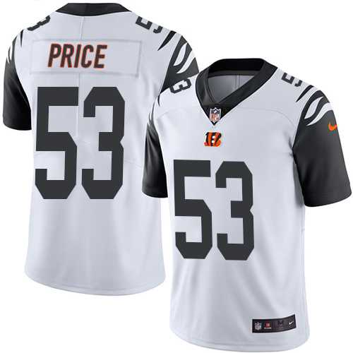 Nike Cincinnati Bengals #53 Billy Price White Men's Stitched NFL Limited Rush Jersey