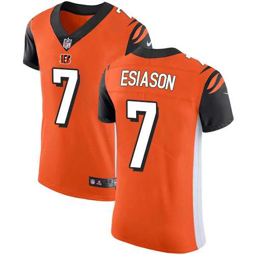 Nike Cincinnati Bengals #7 Boomer Esiason Orange Alternate Men's Stitched NFL Vapor Untouchable Elite Jersey