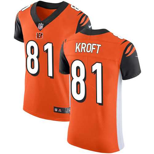 Nike Cincinnati Bengals #81 Tyler Kroft Orange Alternate Men's Stitched NFL Vapor Untouchable Elite Jersey