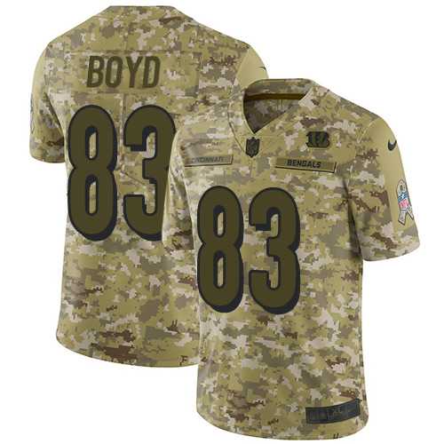 Nike Cincinnati Bengals #83 Tyler Boyd Camo Men's Stitched NFL Limited 2018 Salute To Service Jersey