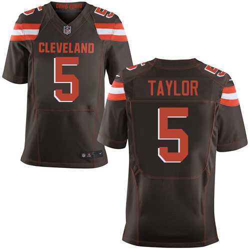 Nike Cleveland Browns #5 Tyrod Taylor Brown Team Color Men's Stitched NFL Elite Jersey