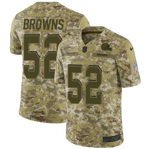 Nike Cleveland Browns #52 Preston Brown Camo Men's Stitched NFL Limited 2018 Salute To Service Jersey