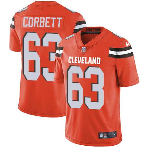 Nike Cleveland Browns #63 Austin Corbett Orange Alternate Men's Stitched NFL Vapor Untouchable Limited Jersey