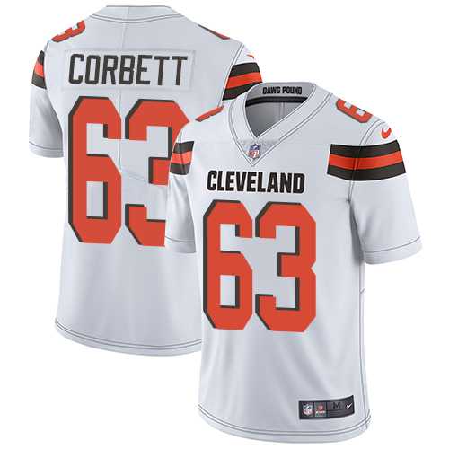 Nike Cleveland Browns #63 Austin Corbett White Men's Stitched NFL Vapor Untouchable Limited Jersey