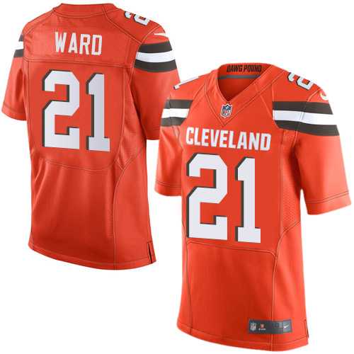 Nike Cleveland Browns#21 Denzel Ward Orange Alternate Men's Stitched NFL Elite Jersey