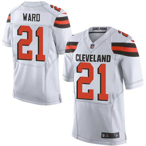Nike Cleveland Browns#21 Denzel Ward White Men's Stitched NFL Elite Jersey