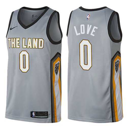 Nike Cleveland Cavaliers #0 Kevin Love Gray NBA Swingman City Edition Jersey