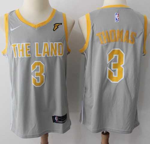 Nike Cleveland Cavaliers #3 Isaiah Thomas Gray NBA Swingman City Edition Jersey