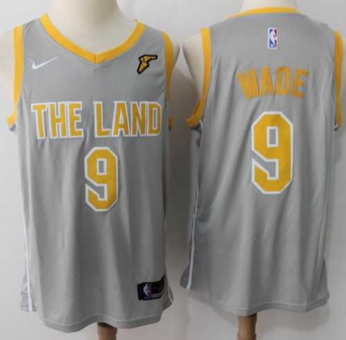 Nike Cleveland Cavaliers #9 Dwyane Wade Gray NBA Swingman City Edition Jersey