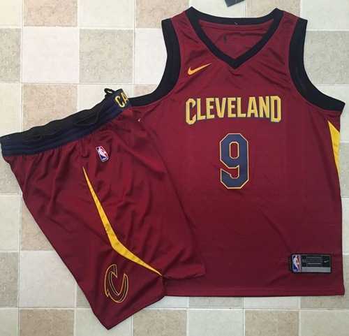 Nike Cleveland Cavaliers #9 Dwyane Wade Red A Set NBA Swingman Icon Edition Jersey