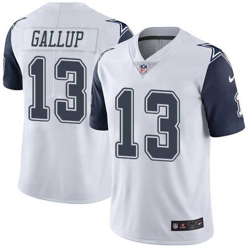 Nike Dallas Cowboys #13 Michael Gallup White Men's Stitched NFL Limited Rush Jersey Nike Dallas Cowboys #13 Michael Gallup White Men's Stitched NFL Limited Rush Jersey