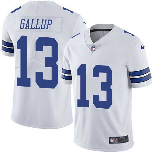 Nike Dallas Cowboys #13 Michael Gallup White Men's Stitched NFL Vapor Untouchable Limited Jersey