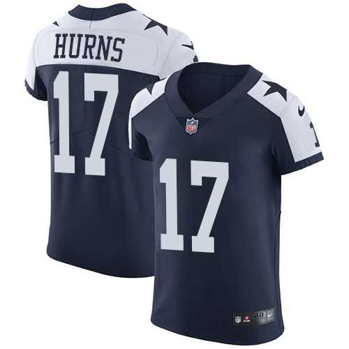 Nike Dallas Cowboys #17 Allen Hurns Navy Blue Thanksgiving Men's Stitched NFL Vapor Untouchable Throwback Elite Jersey