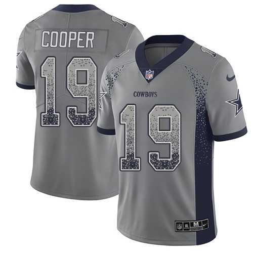Nike Dallas Cowboys #19 Amari Cooper Gray Men's Stitched NFL Limited Rush Drift Fashion Jersey