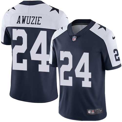 Nike Dallas Cowboys #24 Chidobe Awuzie Navy Blue Thanksgiving Men's Stitched NFL Vapor Untouchable Limited Throwback Jersey Nike Dallas Cowboys #24 Chidobe Awuzie Navy Blue Thanksgiving Men's Stitched NFL Vapor Untouchable Limited Throwback Jersey