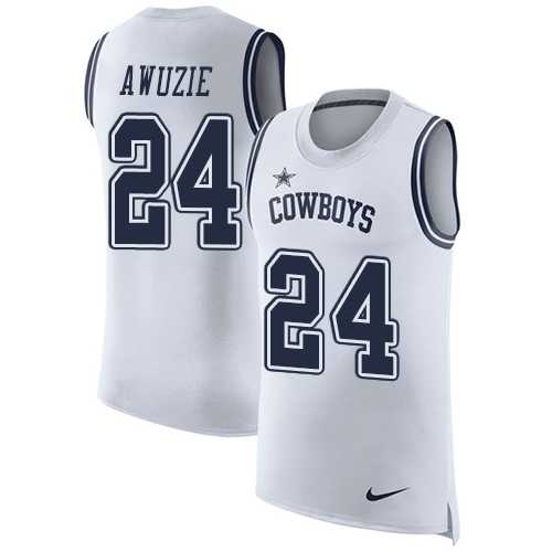 Nike Dallas Cowboys #24 Chidobe Awuzie White Men's Stitched NFL Limited Rush Tank Top Jersey