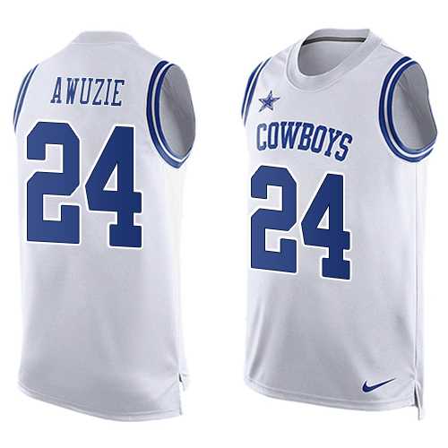 Nike Dallas Cowboys #24 Chidobe Awuzie White Men's Stitched NFL Limited Tank Top Jersey