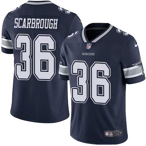 Nike Dallas Cowboys #36 Bo Scarbrough Navy Blue Team Color Men's Stitched NFL Vapor Untouchable Limited Jersey