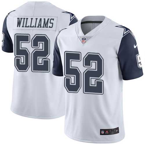 Nike Dallas Cowboys #52 Connor Williams White Men's Stitched NFL Limited Rush Jersey