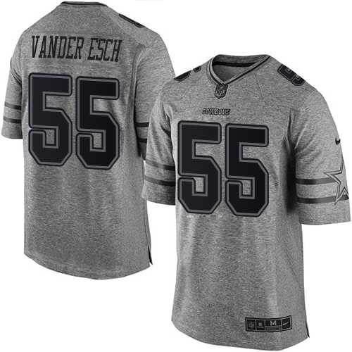 Nike Dallas Cowboys #55 Leighton Vander Esch Gray Men's Stitched NFL Limited Gridiron Gray Jersey