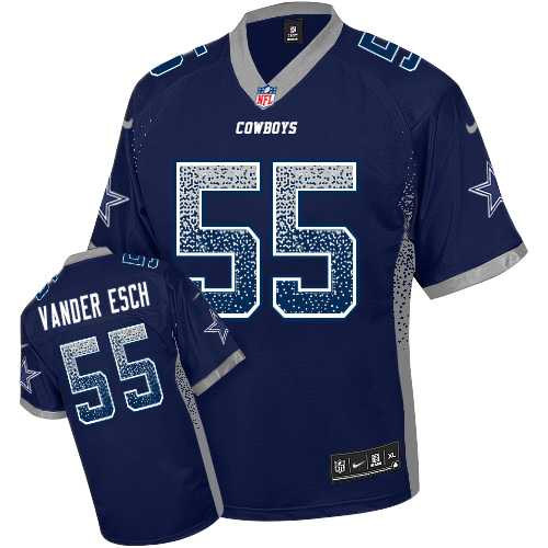 Nike Dallas Cowboys #55 Leighton Vander Esch Navy Blue Team Color Men's Stitched NFL Elite Drift Fashion Jersey