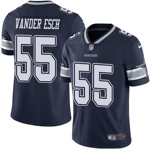 Nike Dallas Cowboys #55 Leighton Vander Esch Navy Blue Team Color Men's Stitched NFL Vapor Untouchable Limited Jersey