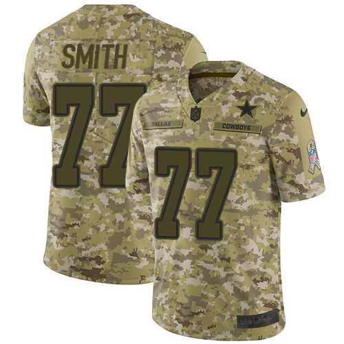 Nike Dallas Cowboys #77 Tyron Smith Camo Men's Stitched NFL Limited 2018 Salute To Service Jersey