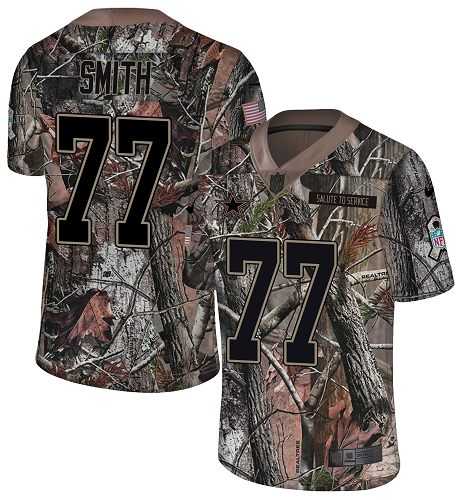 Nike Dallas Cowboys #77 Tyron Smith Camo Men's Stitched NFL Limited Rush Realtree Jersey