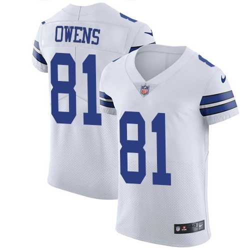 Nike Dallas Cowboys #81 Terrell Owens White Men's Stitched NFL Vapor Untouchable Elite Jersey