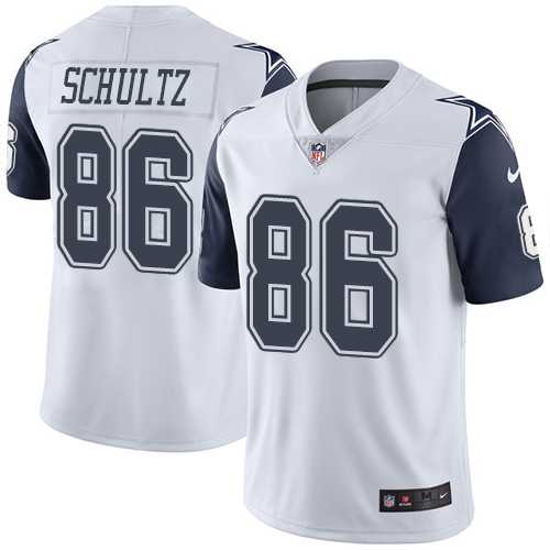 Nike Dallas Cowboys #86 Dalton Schultz White Men's Stitched NFL Limited Rush Jersey