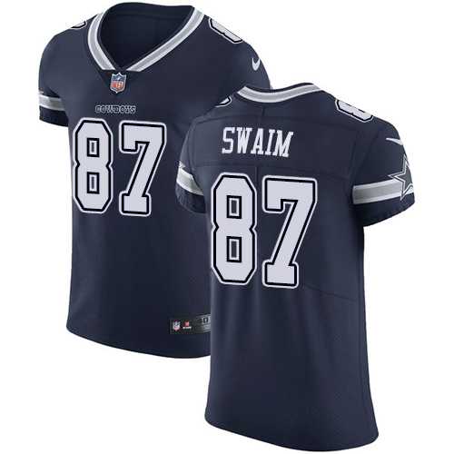 Nike Dallas Cowboys #87 Geoff Swaim Navy Blue Team Color Men's Stitched NFL Vapor Untouchable Elite Jersey