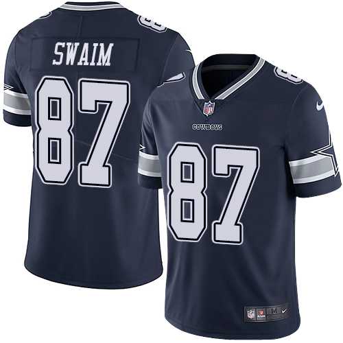 Nike Dallas Cowboys #87 Geoff Swaim Navy Blue Team Color Men's Stitched NFL Vapor Untouchable Limited Jersey