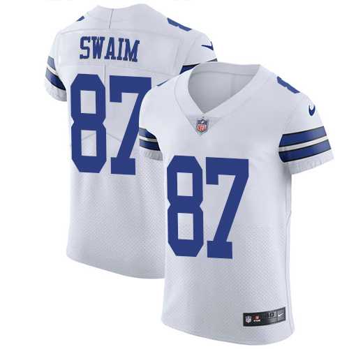 Nike Dallas Cowboys #87 Geoff Swaim White Men's Stitched NFL Vapor Untouchable Elite Jersey