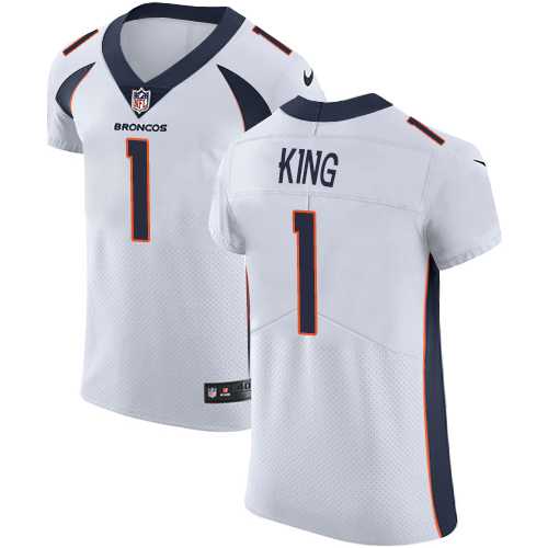 Nike Denver Broncos #1 Marquette King White Men's Stitched NFL Vapor Untouchable Elite Jersey