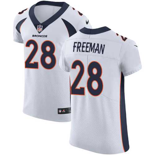 Nike Denver Broncos #28 Royce Freeman White Men's Stitched NFL Vapor Untouchable Elite Jersey
