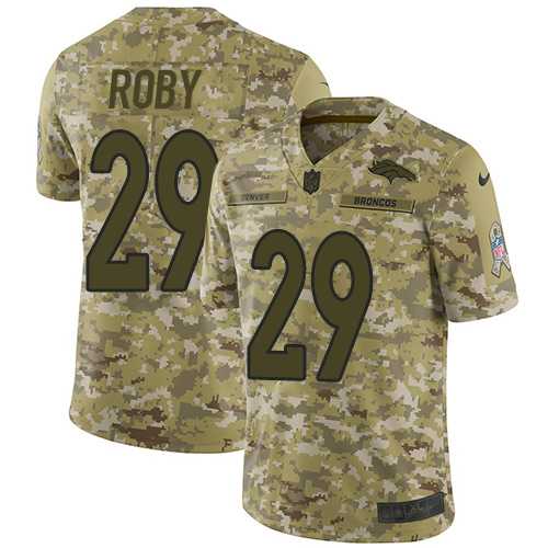Nike Denver Broncos #29 Bradley Roby Camo Men's Stitched NFL Limited 2018 Salute To Service Jersey