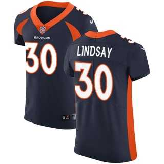 Nike Denver Broncos #30 Phillip Lindsay Navy Blue Alternate Men's Stitched NFL Vapor Untouchable Elite Jersey