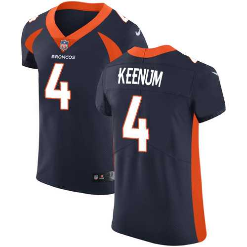 Nike Denver Broncos #4 Case Keenum Navy Blue Alternate Men's Stitched NFL Vapor Untouchable Elite Jersey