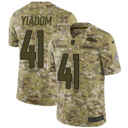 Nike Denver Broncos #41 Isaac Yiadom Camo Men's Stitched NFL Limited 2018 Salute To Service Jersey