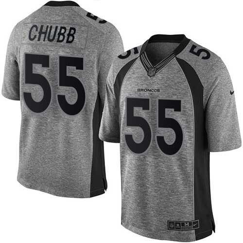 Nike Denver Broncos #55 Bradley Chubb Gray Men's Stitched NFL Limited Gridiron Gray Jersey
