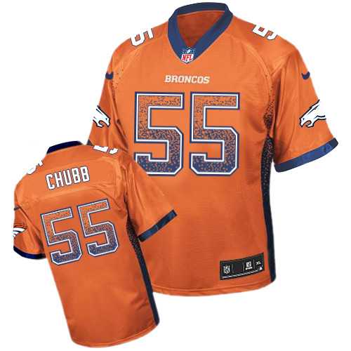Nike Denver Broncos #55 Bradley Chubb Orange Team Color Men's Stitched NFL Elite Drift Fashion Jersey